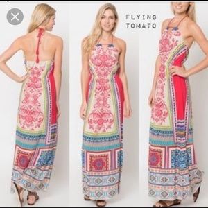 🎉BOGO🎉 NWOT Flying Tomato Halter Maxi Dress